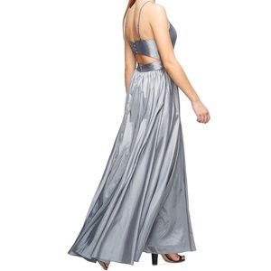 Fame and Partners Grey Prom Dress